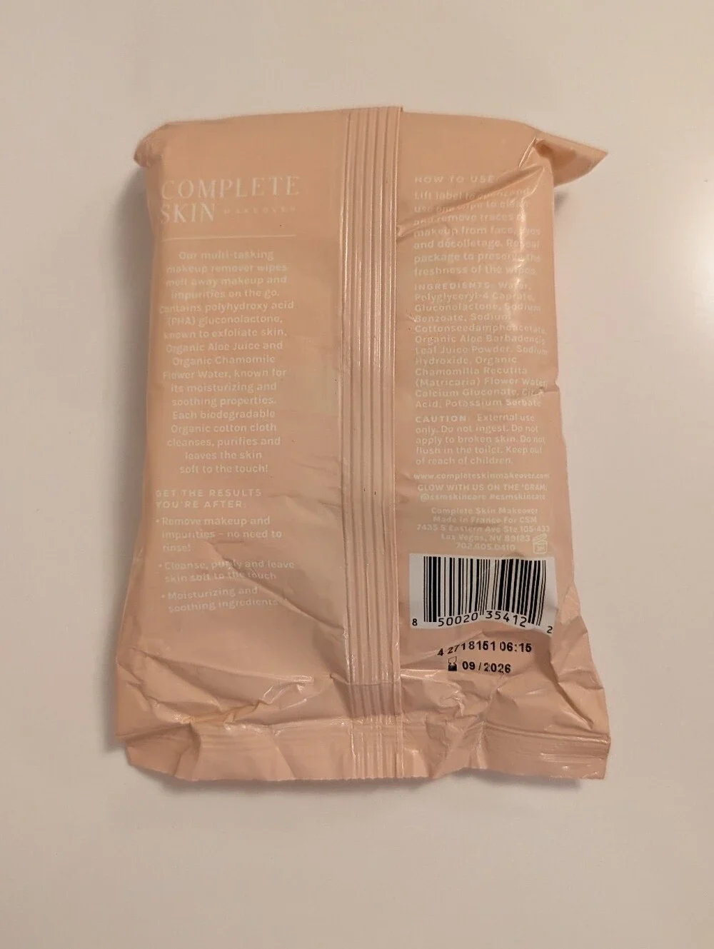 $5 Complete Skin Makeup Removing Wipes